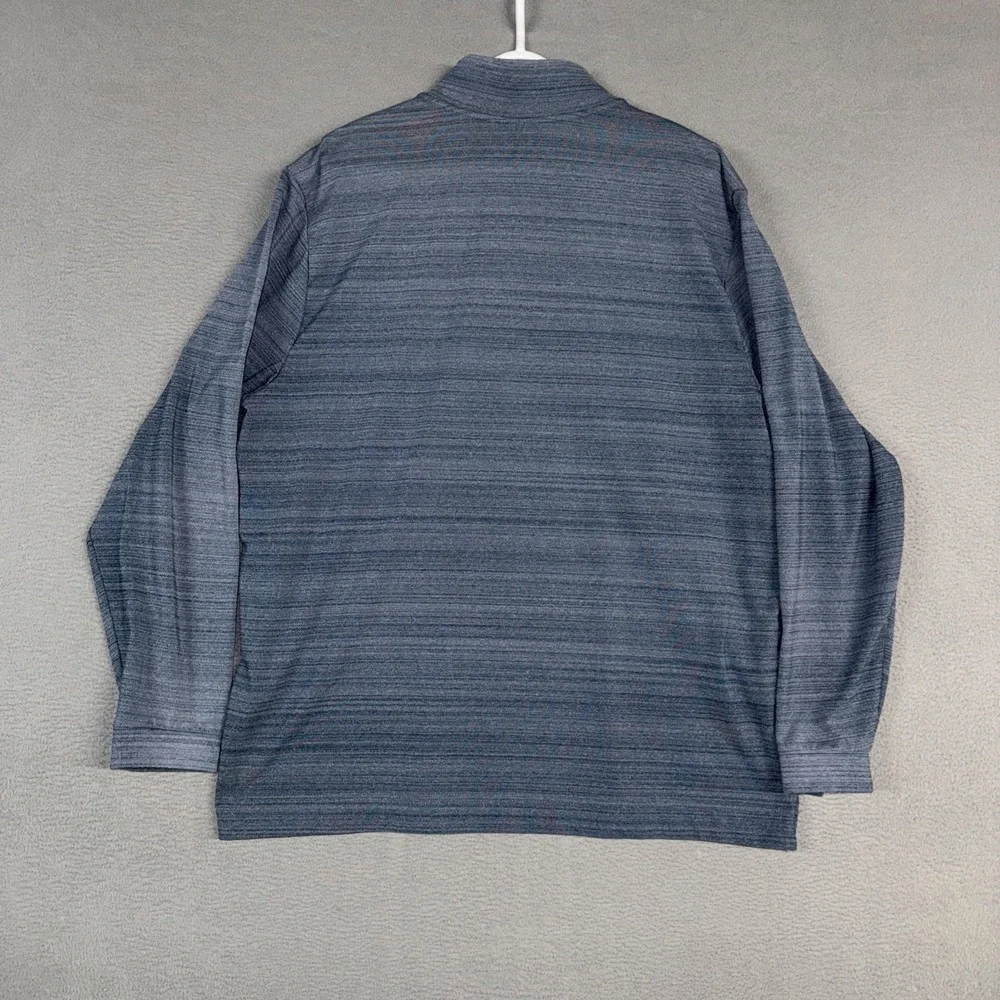 Walter Hagen Sweater Mens XL Blue Gray Heathered Quarter Zip Pullover 11 Majors